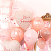 Folienballon Herz, Hellrosa, Junggesellinnenabschied, 45 cm, 1 Stk