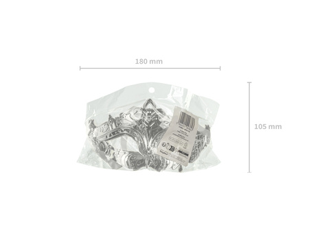 Carnival mask silver 17x9cm