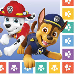 Paw Patrol Papierservietten - 33 cm - 16 Stück.