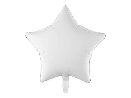 Star foil balloon, 48 cm, white