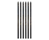 Birthday candles black gold, 16.5 cm, 6 pcs