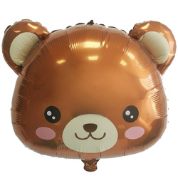 Folienballon Bärenkopf Braun 40x34 cm