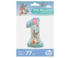 Foil balloon, digit 1 year old, kangaroo 77 cm