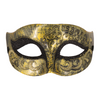 Carnival mask gold with aging effect 17x8cm