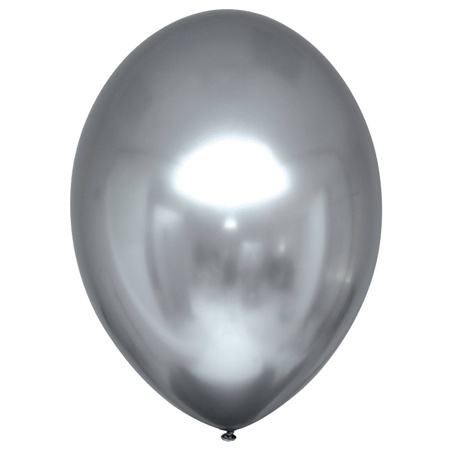 Latex balloons Decorator Satin Luxe Chrome Platinum, 28cm, 50 pcs