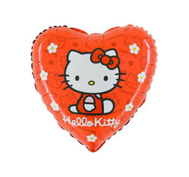 Hello Kitty Herz Folienballon, rot, 46 cm