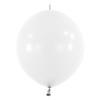 Latex-Ballons mit Stecker Weiß, Decorator Standard E-Link Frosty White, 30cm, 50 Stk.