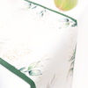 Table Runner with Gold Plant Motif Leaves 275 x 28 cm