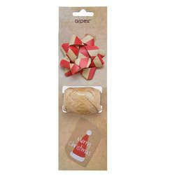 Set for packaging eco gifts, red