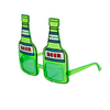 Party glasses Beer Bottles, green frames, 14.5cm