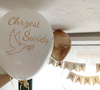 Latex balloons Holy Baptism white, gold print 50 pcs.