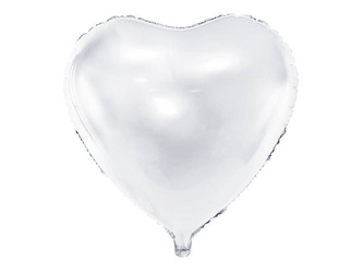 Foil balloon Heart white, 61cm