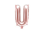 Folie Ballon Buchstabe U, 35cm, Rosegold