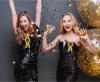 Schleife zum 18. Geburtstag, Jubiläum gold-schwarz, 8 cm