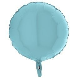 Folienballon, Rund, Pastellblau 46 cm Grabo