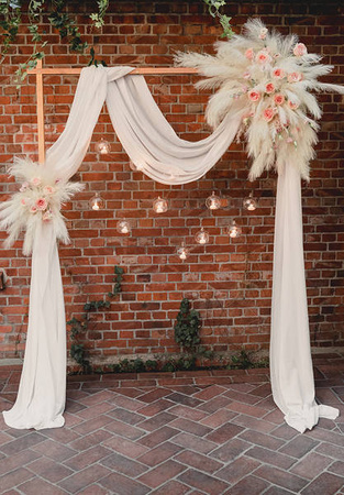 Artificial pampas grass, 15x110 cm, light cream