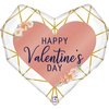 Happy Valentine's Day 73cm geometrischer Folienballon