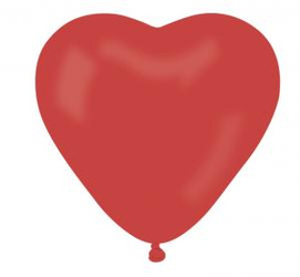 Pastell Herzballons Dunkelrot 15cm 100 Stk