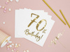 Napkins '70th Birthday' for 70th birthday, white, 33x33cm (1 op. / 20 pcs)