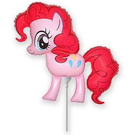 Folienballon - Pinkie Pie. My Little Pony, auf einem Stock, 37 cm