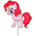 Folienballon - Pinkie Pie. My Little Pony, auf einem Stock, 37 cm