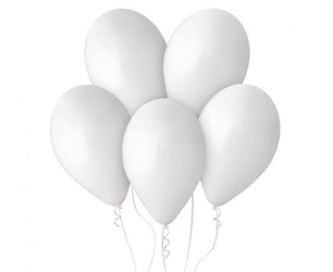 Pastel latex balloons, White, Gemar White, 33cm, 50pcs