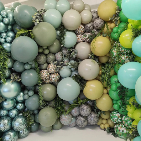 Latex Balloons Retro Olive, 13cm, 100 pcs.