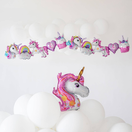 Einhorn Ballongirlande 206cm x 34cm