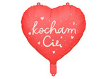 Folienballon Herz Kocham cię, rot 45 cm