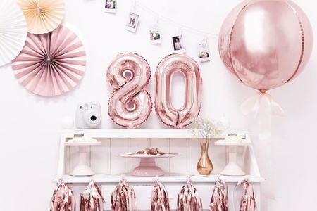 The number 8 Foil balloon, 35cm, Rose Gold rose gold