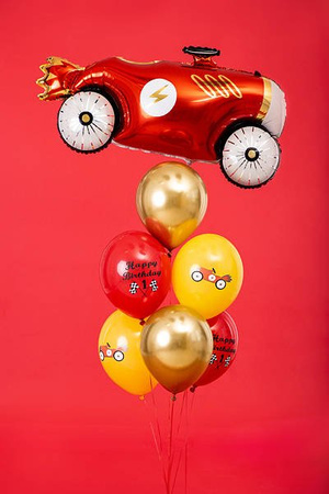 Latex balloons Happy Birthday, Auto 30cm, 6 pcs