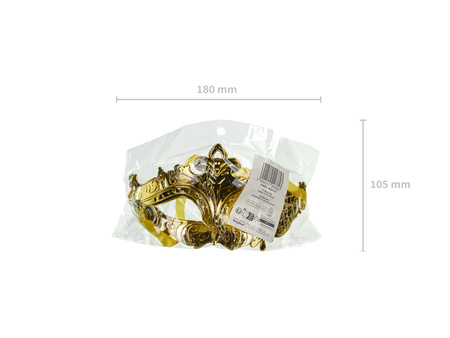 Carnival Mask Gold 17x9 cm