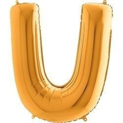 40 foil balloon letter 'U gold