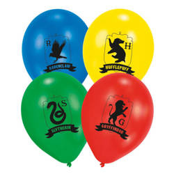 Harry Potter Latexballons Häuser von Hogwarts, 28 cm, 6 Stk.