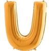 40 foil balloon letter 'U gold