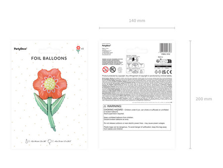 Folienballon Blume, 53x96 cm