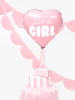 Foil balloon Heart Pink - It's a girl, 45cm