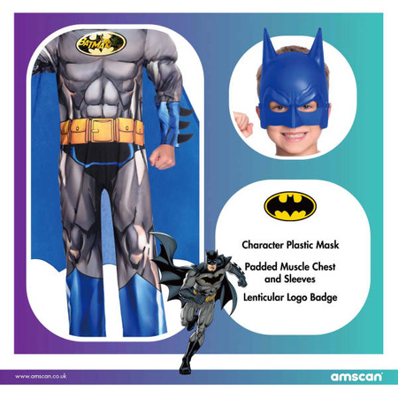 Outfit, Costume Disguise Batman Blue Brave & Bold 4-6 years