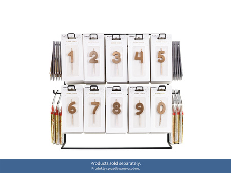 Metal Display Stand for Candles Black 43x21x41 cm