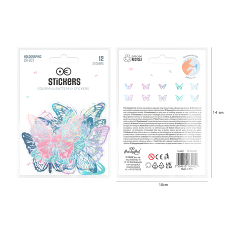 Holographic Butterfly Stickers – Set of 12 Mixed Designs