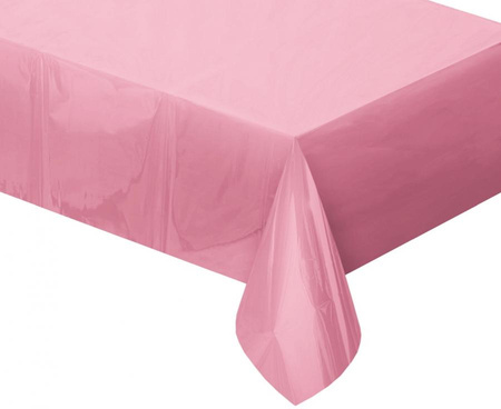 Foil tablecloth, Pink, Metallic, 137 x 183 cm, 1 piece.