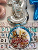 Foil balloon Dog Patrol round blue, Happy Birthday 46 cm