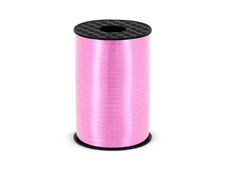 Plastic ribbon, bright pink, 5mm / 225m