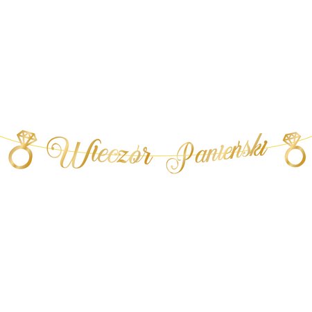 Banner-Bachelorette-Partei, Golde Schriftzug 150 cm