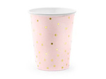 Pappbecher, gepunktet, hellrosa, 260ml