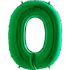 Foil balloon Digit 0 Green - 102 cm Grabo Green / Mint