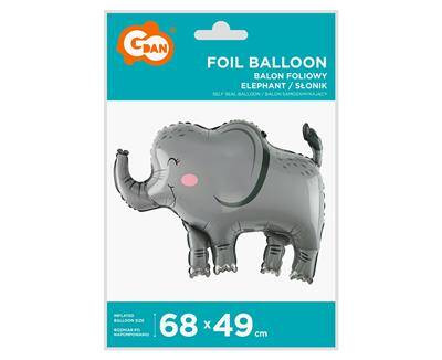 Folienballon Elefant, 68x49cm