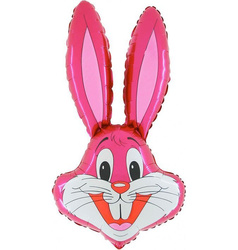 Grabo Pink Bunny Foil Balloon, 35 cm (14’’) on Stick