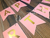 Garland Birthday - HAPPY BIRTHDAY banner, pink