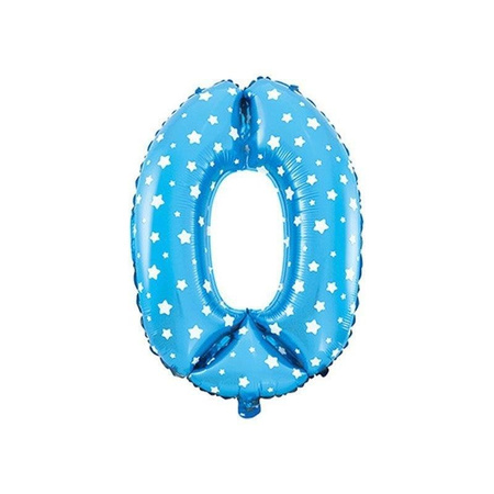 Number 0 Foil Balloon - 80 cm Blue